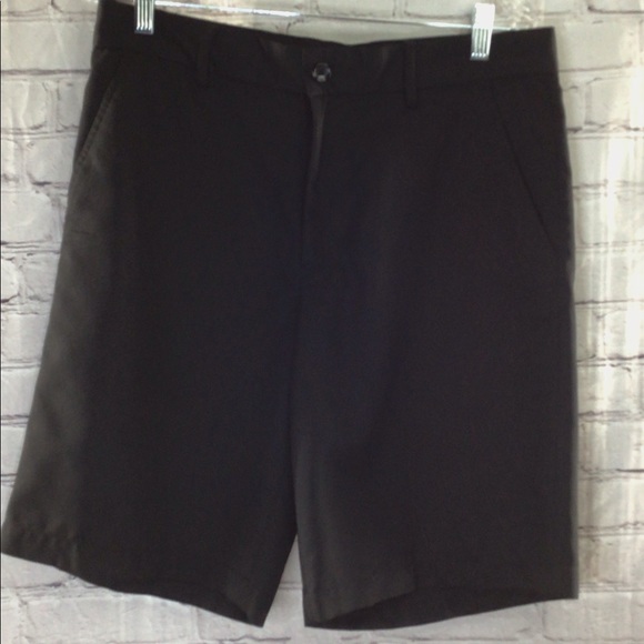 Greg Norman men flat front black golf shorts - Picture 7 of 8